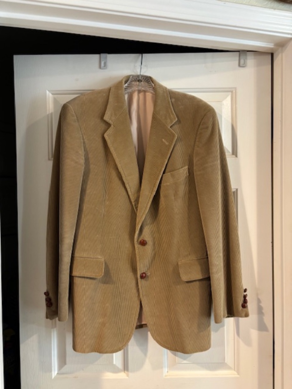 Christopher Hayes Velour Camel Spots Jacket- see description